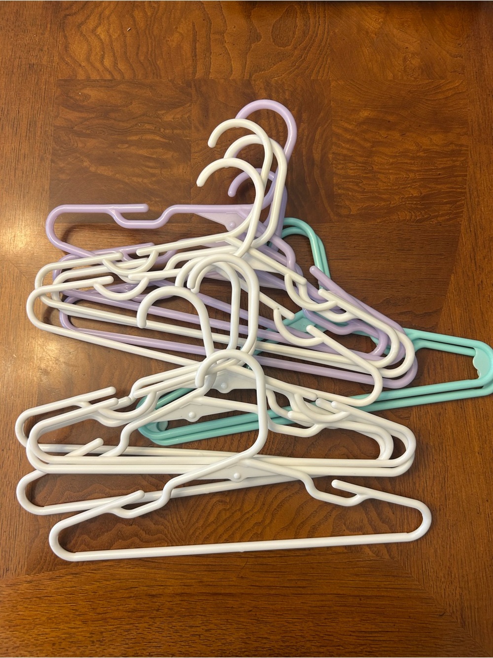 Bundle of Kids Multi-Color Plastic Clothing Hangers - Pack of Mixed Pastels